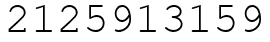 Число 2125913159.