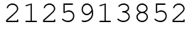 Число 2125913852.