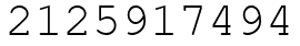 Число 2125917494.