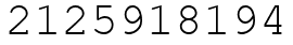 Число 2125918194.