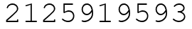 Число 2125919593.