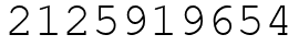 Число 2125919654.