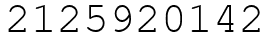 Число 2125920142.