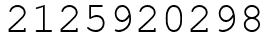 Число 2125920298.
