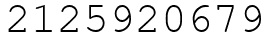 Число 2125920679.