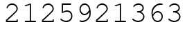 Число 2125921363.