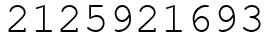 Число 2125921693.