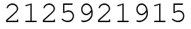 Число 2125921915.
