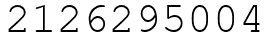 Число 2126295004.