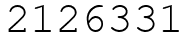Число 2126331.