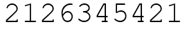 Число 2126345421.