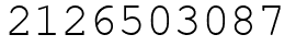 Число 2126503087.