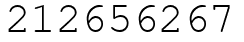 Число 212656267.