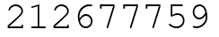 Число 212677759.