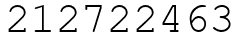 Число 212722463.