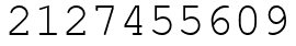 Число 2127455609.