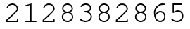 Число 2128382865.