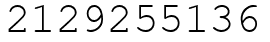 Число 2129255136.