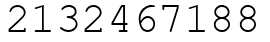 Число 2132467188.