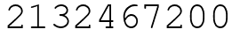 Число 2132467200.