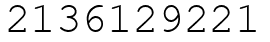 Число 2136129221.