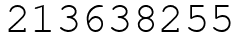 Число 213638255.