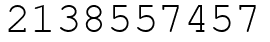 Число 2138557457.