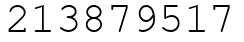 Число 213879517.