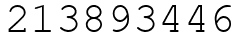Число 213893446.