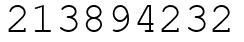 Число 213894232.