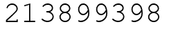 Число 213899398.