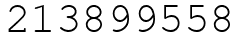 Число 213899558.