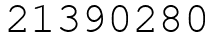 Число 21390280.