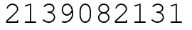 Число 2139082131.