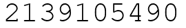 Число 2139105490.