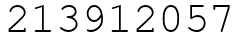Число 213912057.