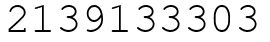 Число 2139133303.