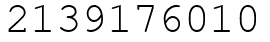 Число 2139176010.