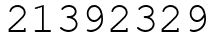 Число 21392329.