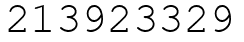 Число 213923329.