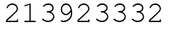 Число 213923332.