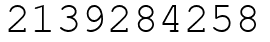 Число 2139284258.