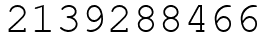 Число 2139288466.