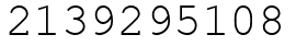 Число 2139295108.