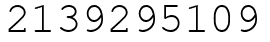 Число 2139295109.