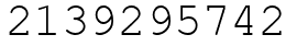Число 2139295742.