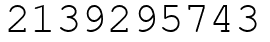 Число 2139295743.