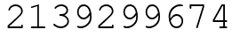Число 2139299674.