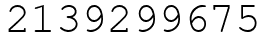 Число 2139299675.