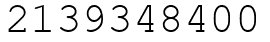 Число 2139348400.